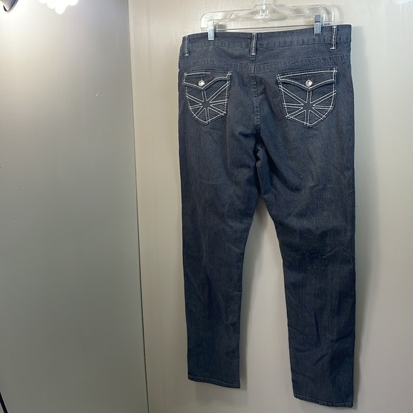 Men's Gruge Distressed Blue Jeans size 22 - Picture 4 of 12